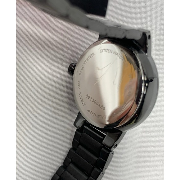 Citizen Quartz Watch Womens G011-S106877‎ Black Metal Bracelet Japan NEW BATTERY main image 4